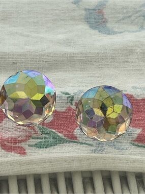 Vintage glass crystal earrings